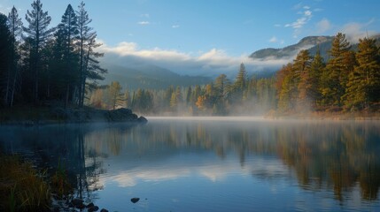 Morning vista of the lake