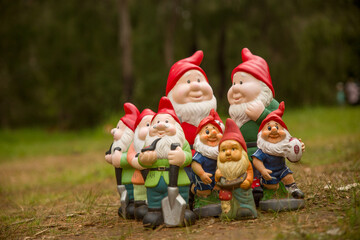 Obraz premium Gnomeville garden Gnomes