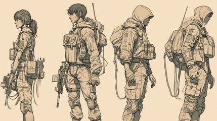 Depth in Profile. Detailed Side View Character Design.