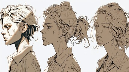 Profile Perfection. Detailed Character Side View Designs.