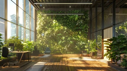 Sustainable corporate concept. Green company hyper realistic 