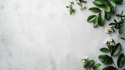 background with flowers and leaves