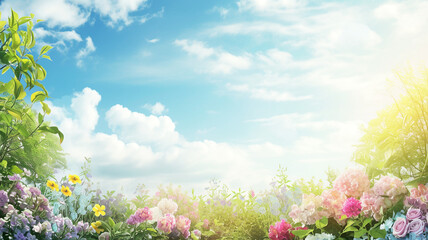 Obraz premium spring meadow with flowers