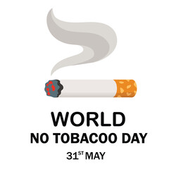 World No Tobacco Day. World tobacco day. Cigarette and lungs creative concept design  for banner, poster, web. Illustration of world no tobacco day. Stop Tobacco. 31st May
