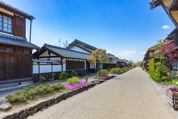 Street view of the Unnojuku, Tomi City, in Nagano Prefecture, Important Preservation Districts for...