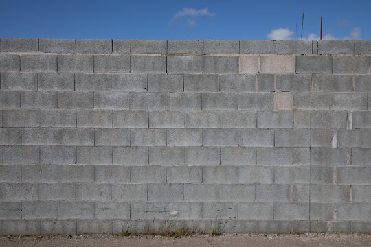 Wall stone grey cinder block brick wall brickwork background breeze blocks