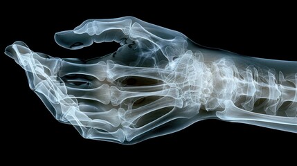 X-ray of a fractured arm, illustrating bone breaks and treatment methods, used in emergency medicine education.