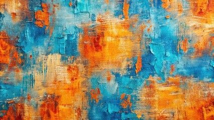 Abstract blue and orange background with grunge texture. Abstract background.