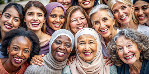Women's Day Closeup of Diverse Group