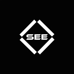 SEE logo. S E E design. White SEE letter. SEE, S E E letter logo design. Initial letter SEE letter logo set, linked circle uppercase monogram logo. S E E letter logo vector design.	
