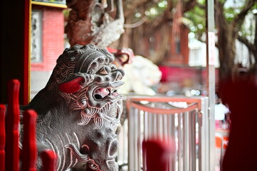 Embodying Taiwanese artistry and auspicious symbolism, the imposing stone lions at Taipei's Cisheng...