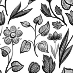 floral herbal seamless abstract pattern background fabric fashion design print wrapping paper digital illustration art texture textile wallpaper apparel image 