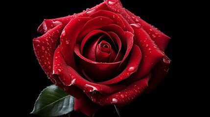 A Solitary Blooming Red Rose Against a Stark White Background: Capturing the Essence of Singular Beauty and Striking Contrast