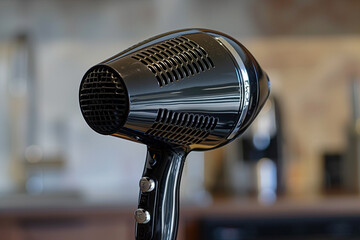 A hair dryer with a ceramic-coated grille, distributing heat evenly for consistent drying results.