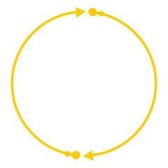Circle arrows rotation vector