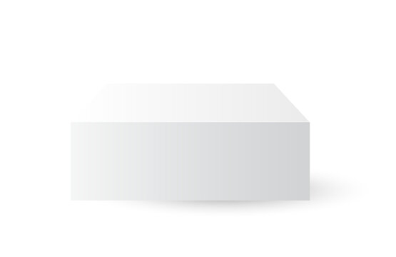 square pedestal podium single short size on transparent background