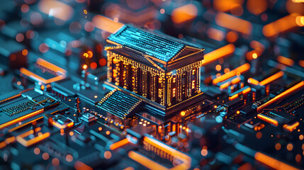 Photo realistic as Digital Banking Specialist Enhancing Online Services concept as A digital banking specialist enhances online services introducing new banking apps and features t