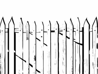fence isolated on white