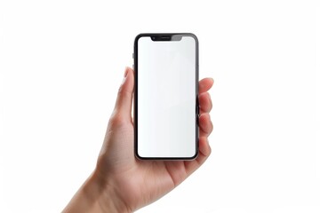 Blank Smartphone Mockup on Hand created with Generative AI