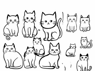 Set of cats