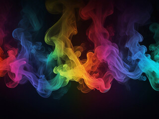 Obraz premium Coloring glow smoke effect background with coloring fireworks ai generative