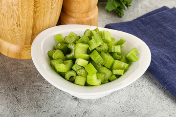 Vegan cuisine - Sliced celery stem