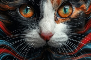 abstract background in colors and patterns for Hug Your Cat Day