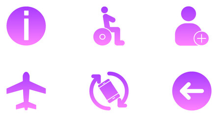 Phone And Tablet Glyph Gradient Icon pictogram symbol visual illustration Set