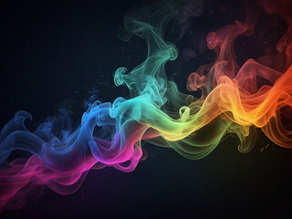 Fototapeta premium Coloring glow smoke effect background with coloring fireworks ai generative