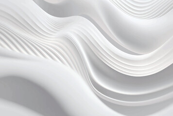 Wavy  volumetric abstract monochrome pattern.  Vector illustration