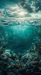 Pollution divide: above and below the ocean surface