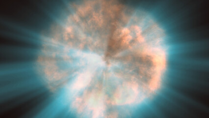 fire flame explosion in space