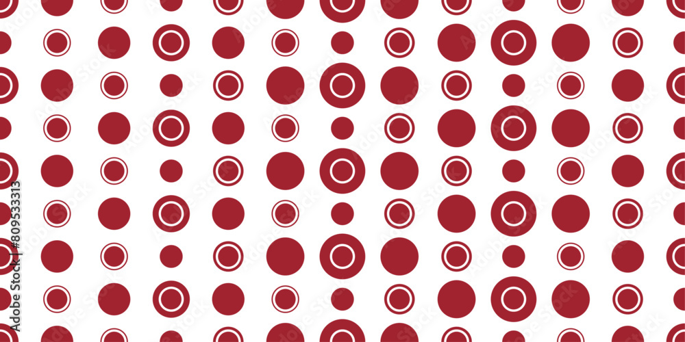 Aufkleber Dot pattern of large and small circles. Seamless idle grid of circles.