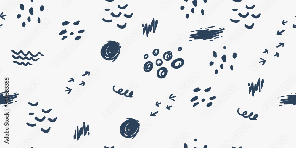 Aufkleber doodle pattern. squiggles and hand-drawn dots and arrows.