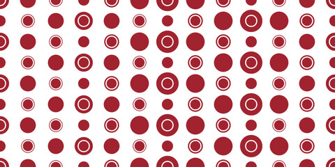 Dot pattern of large and small circles. Seamless idle grid of circles.