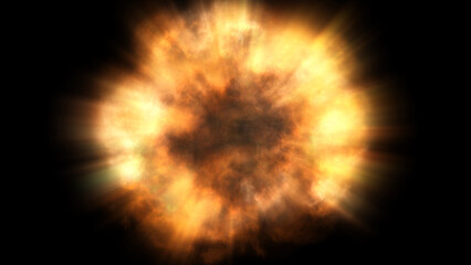 Fototapeta premium fire flame explosion in space
