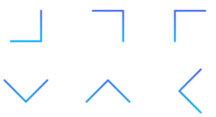 Arrow Line Gradient Icon pictogram symbol visual illustration Set