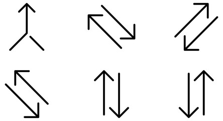 Arrow Line Icon pictogram symbol visual illustration Set