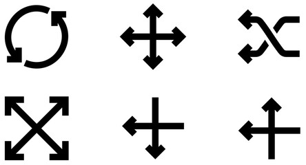 Obraz premium Arrow Glyph Icon pictogram symbol visual illustration Set