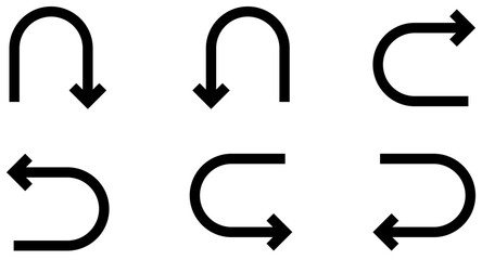 Arrow Glyph Icon pictogram symbol visual illustration Set