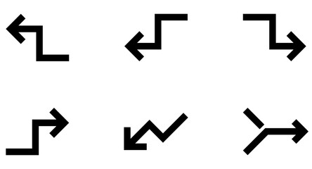 Arrow Glyph Icon pictogram symbol visual illustration Set