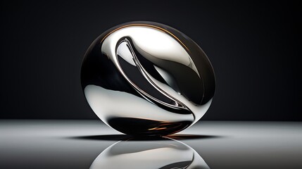 Refined Reflections: An Object Showcased Against a Sleek, Glassy Background

