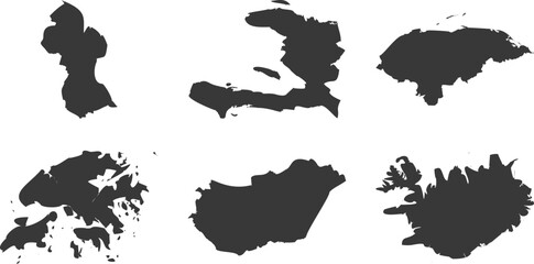 World Maps Icon pictogram symbol visual illustration Set
