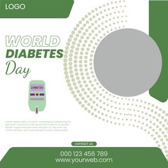 World diabetes day social media post instagram post banner template