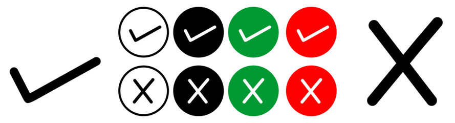 Check vector icon set. checkmark vector icon. accept, verify or done check mark sign. right checkbox button suitable for apps and websites UI designs.