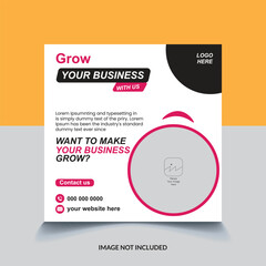 modern clean business instagram post template