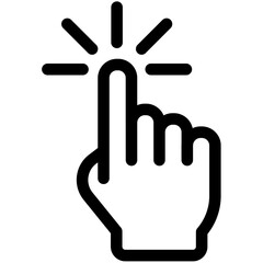Obraz premium Hand Click Outline Icon Pack