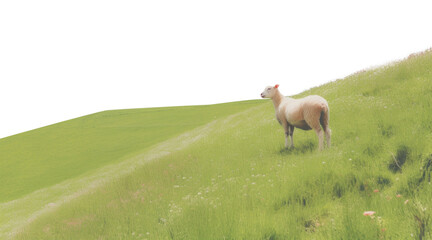 PNG  Farm landscape grassland livestock.