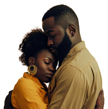 PNG Black couple hugging portrait adult photo.