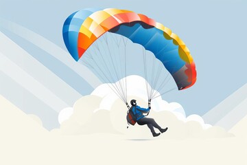paragliding on sky